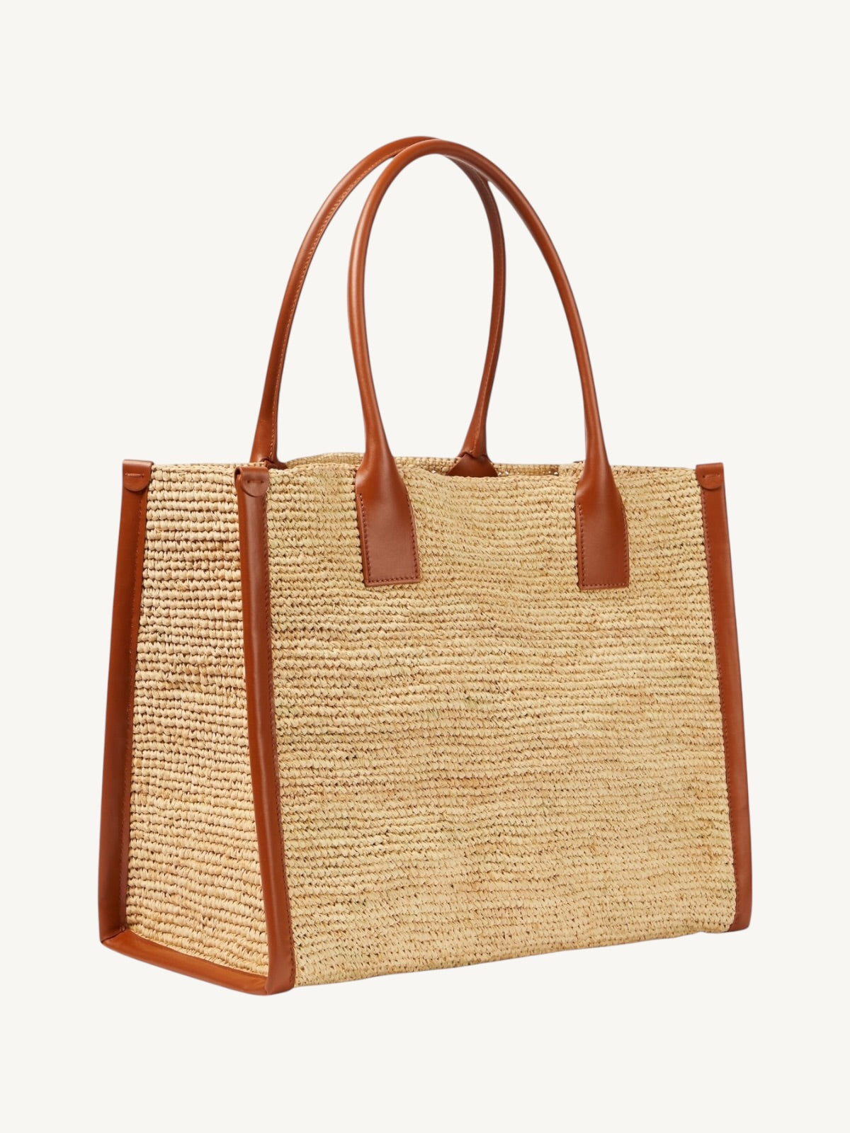 Christian Louboutin Large "By My Side" E/W Woven Raffia Tote Bag – Natural/Cuoio NWT