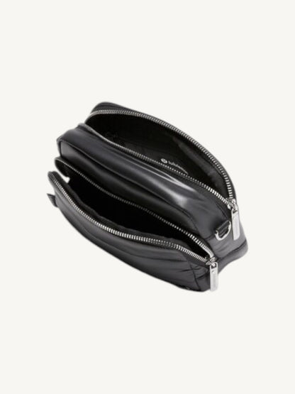 Lululemon Everywhere Crossbody 2L Wunder Puff Black — side view with tag | Shimmer & Shawls