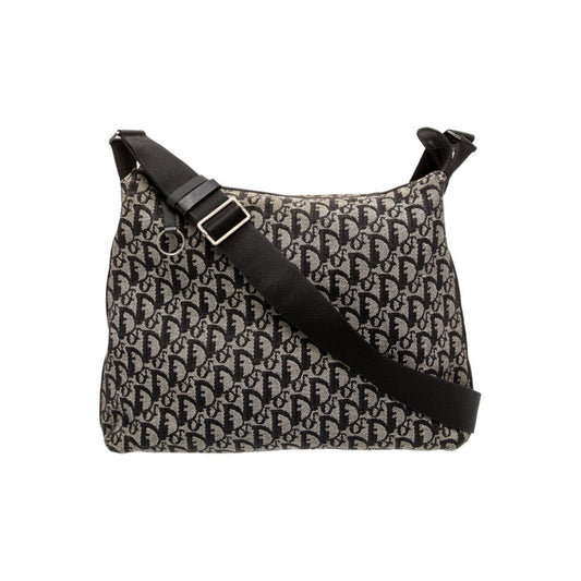 Christian Dior Y2K Vintage Trotter Crossbody Bag Black Diorissimo Galliano 2002