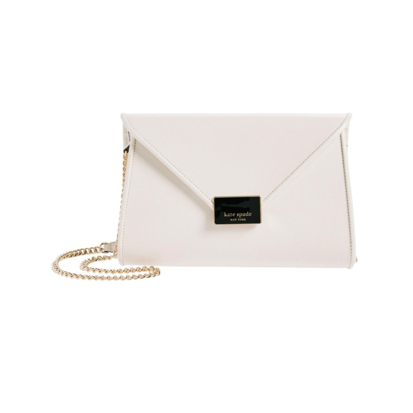 Kate Spade Beige / Off White Leather Envelope Convertible Clutch Crossbody