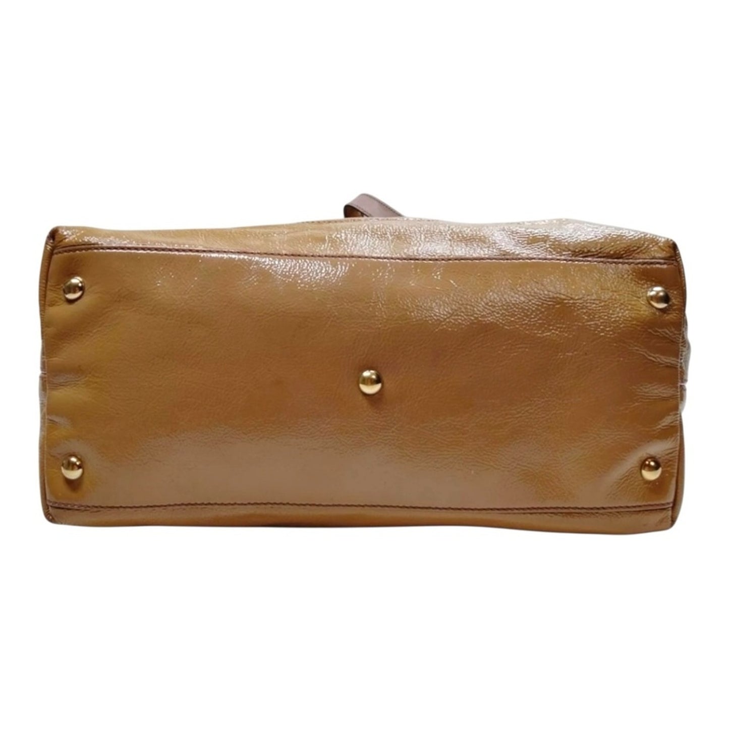 Gucci Soho Brown Patent Leather Satchel Crossbody Bag With Tassel Style 308362