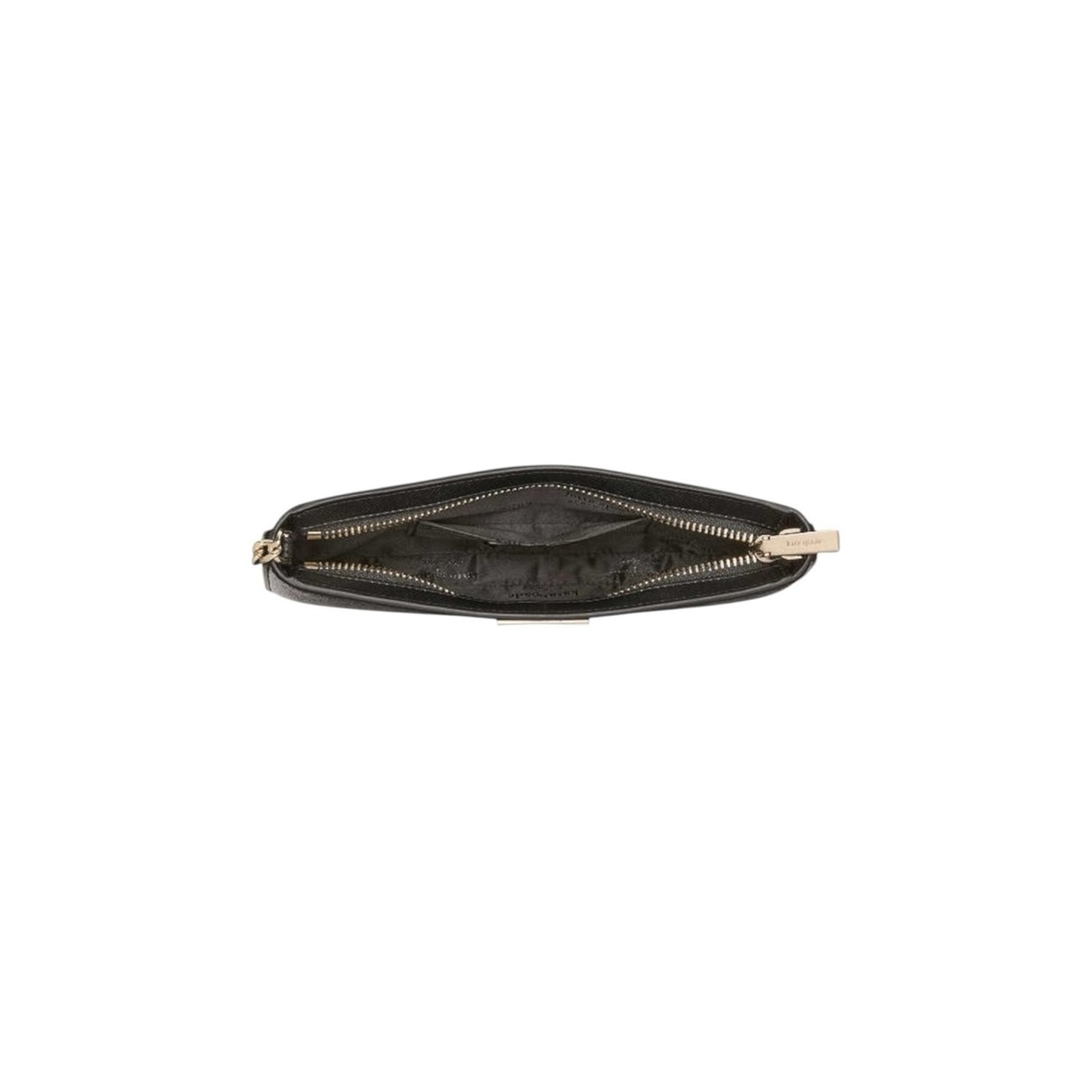 Kate Spade Black Saffiano Mini Shoulder Bag Pochette W/ Gold Chain Kenzie NWT