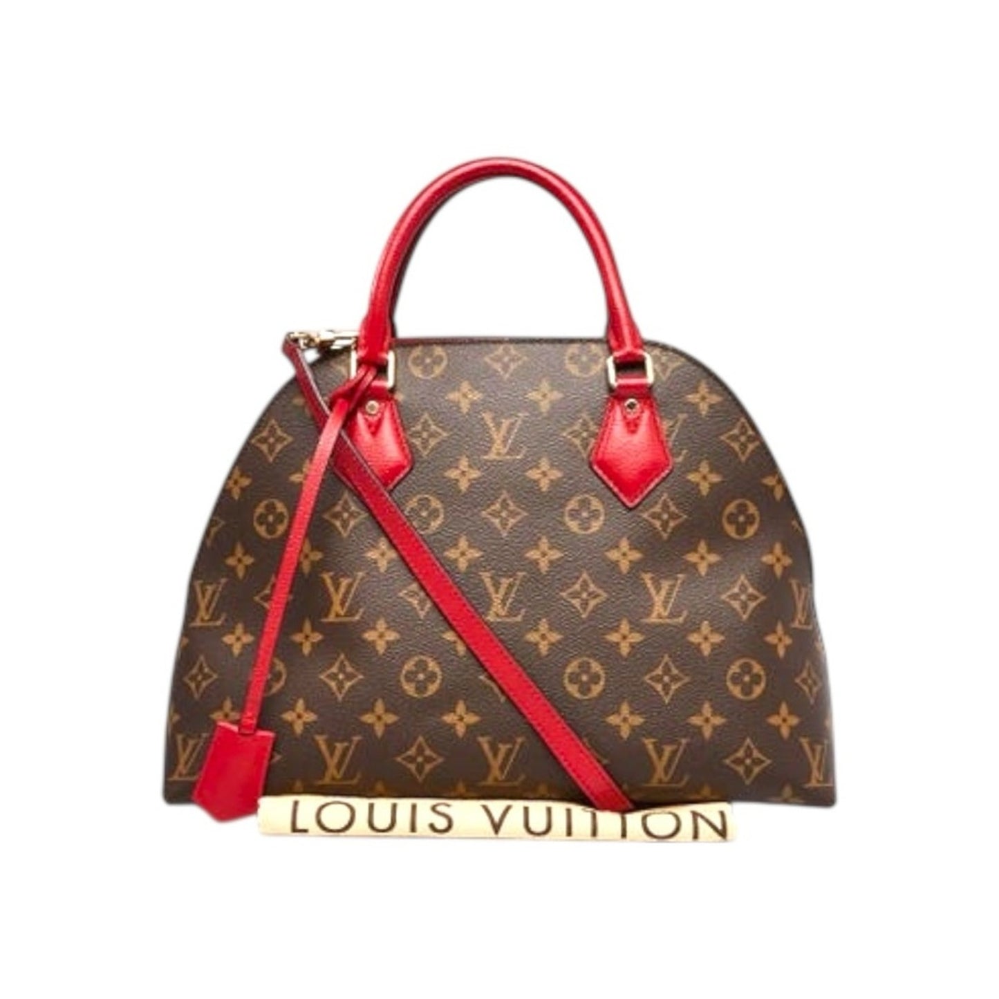 Like New Rare Louis Vuitton Alma B’N’B Monogram Cerise Red | LV Dome Satchel
