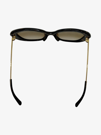 Louis Vuitton Z1127E Waimea Sunglasses — Black & Gold — Brown Gradient — Very Good Pre-Owned