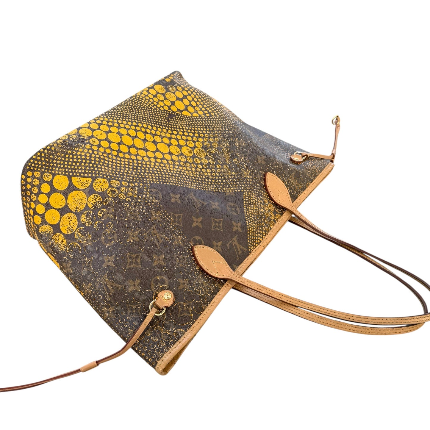 Louis Vuitton x Yayoi Kusama Limited Edition Yellow Waves Neverfull MM Tote