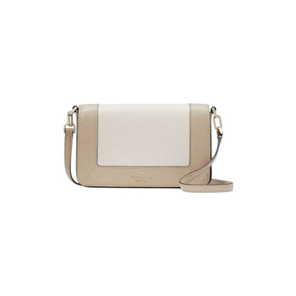 Kate Spade Ivory Beige Colorblock Pebbled Leather Lena Crossbody NWT $299 MSRP