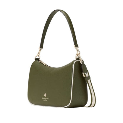 Kate Spade Green Pebbled Leather 2 Way Crossbody Bag & Zip Pouch NWT