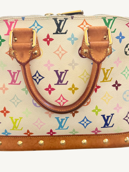Louis Vuitton Alma MM — Multicolor White Monogram | Murakami Collaboration