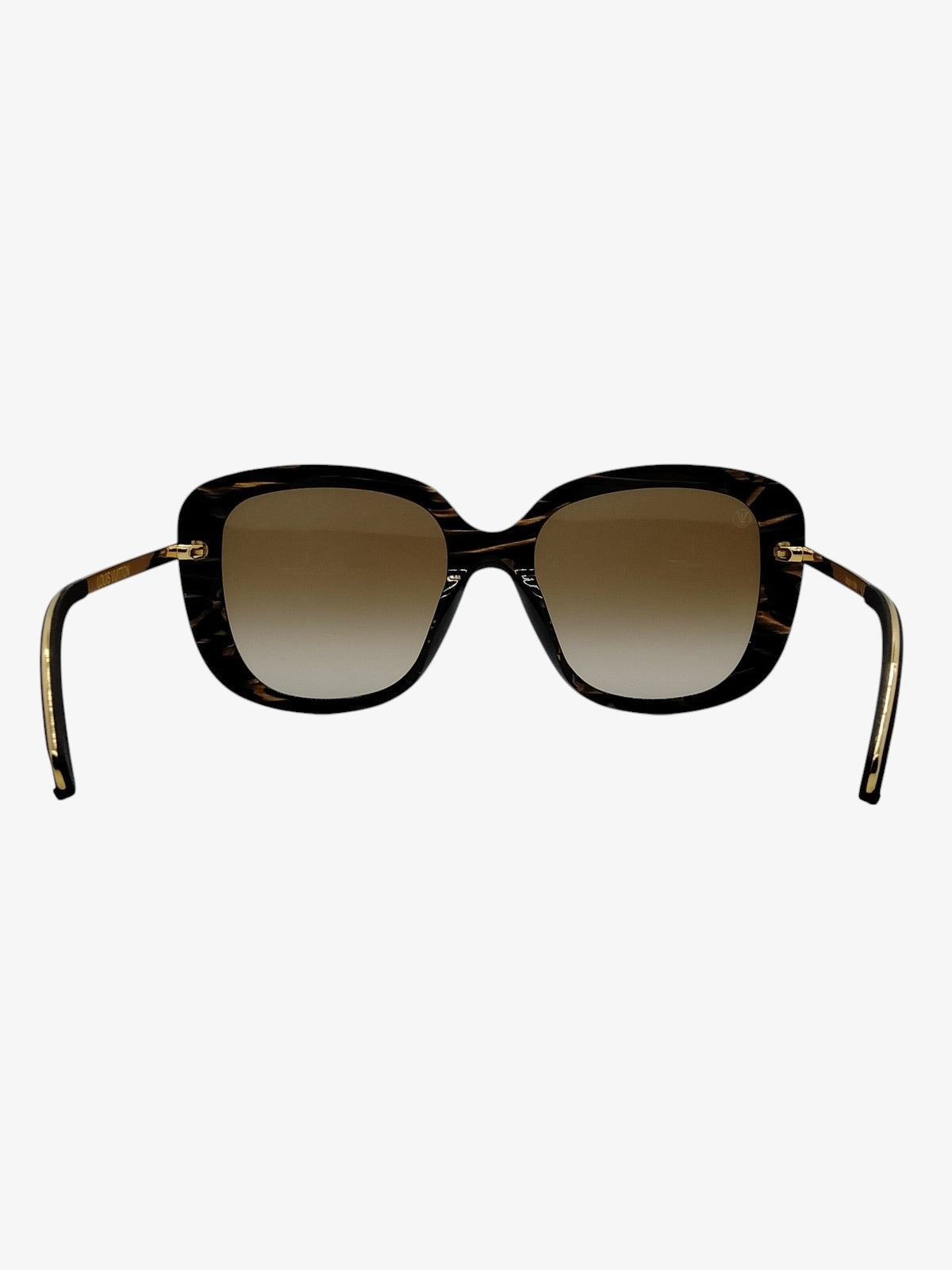 Louis Vuitton Z1127E Waimea Sunglasses — Black & Gold — Brown Gradient — Very Good Pre-Owned