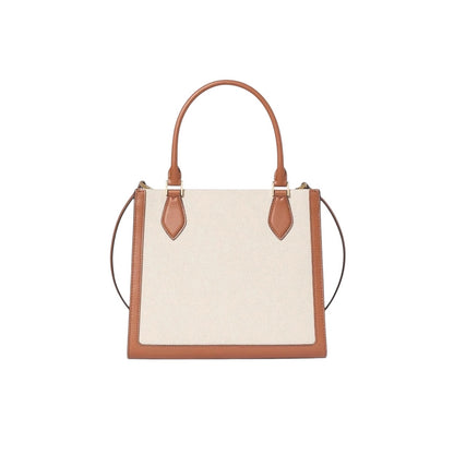 Kate Spade Ellie Canvas Small Tote Crossbody Cream Tan Logo Bag NWT