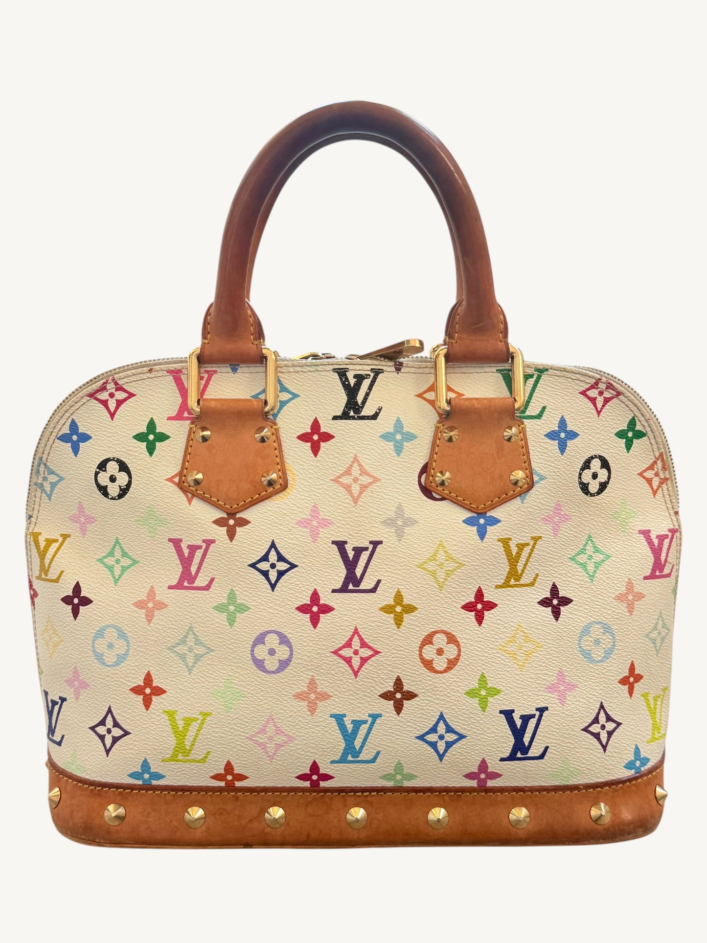 Louis Vuitton Alma MM — Multicolor White Monogram | Murakami Collaboration
