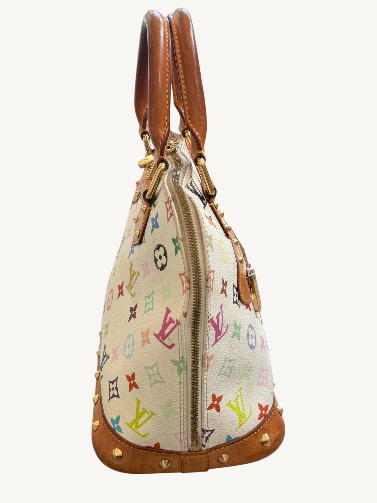 Louis Vuitton Alma MM — Multicolor White Monogram | Murakami Collaboration
