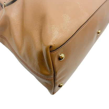 Gucci Soho Brown Patent Leather Satchel Crossbody Bag With Tassel Style 308362