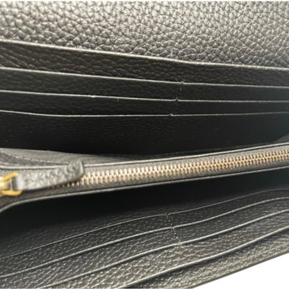 Like New Rare Gucci Python & Black Pebbled Leather Continental Wallet