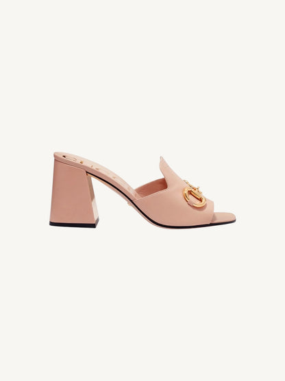 Gucci Horsebit 1953 Block Heel Mule — Blush Pink — Size 36 — New in Box