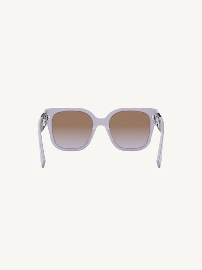 Fendi FE400631 Lavender Square Sunglasses — Gradient Brown Lenses — New