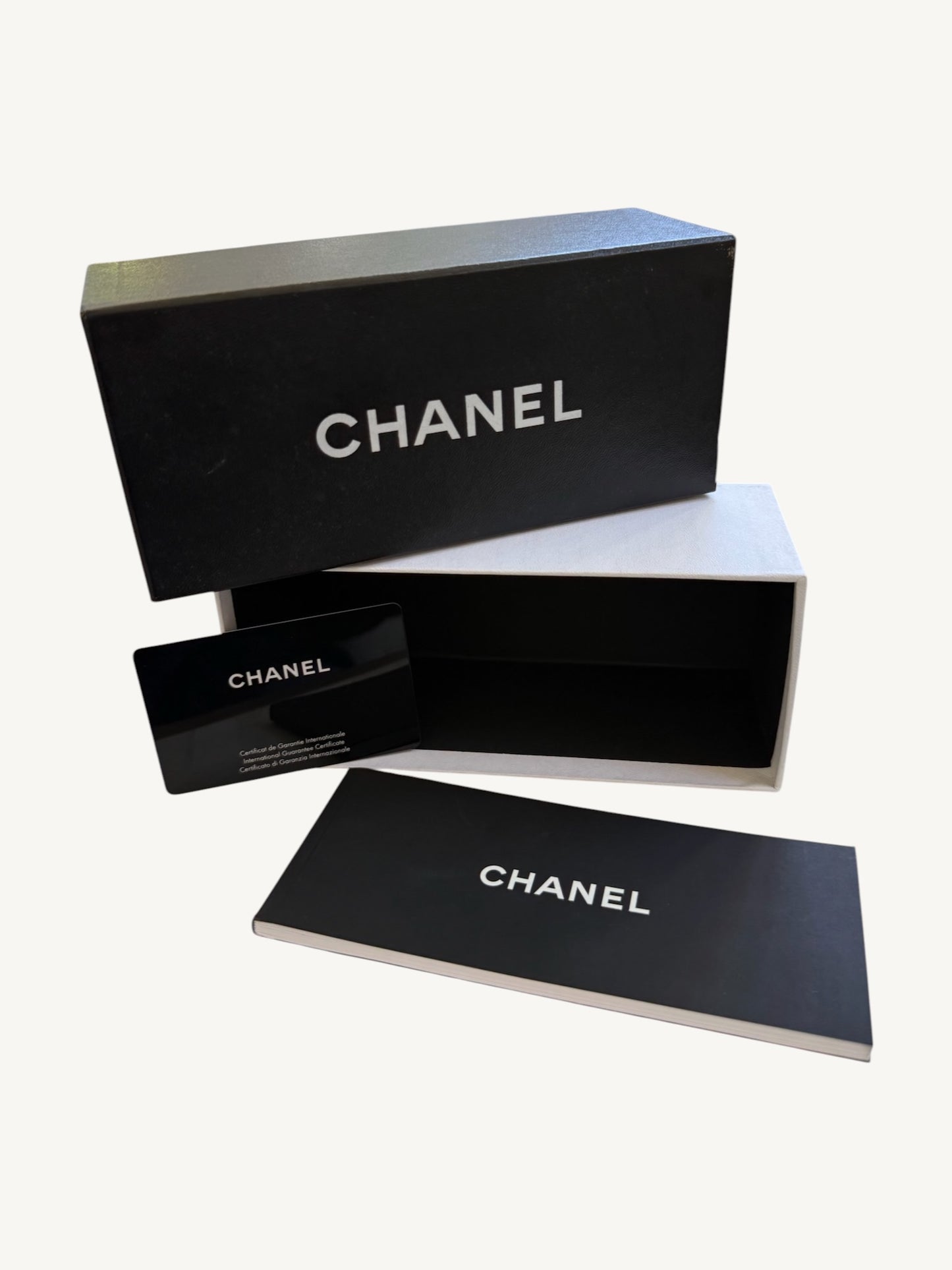 Chanel 5248-A Camellia Oversized Butterfly Sunglasses — Navy Blue — Full Set