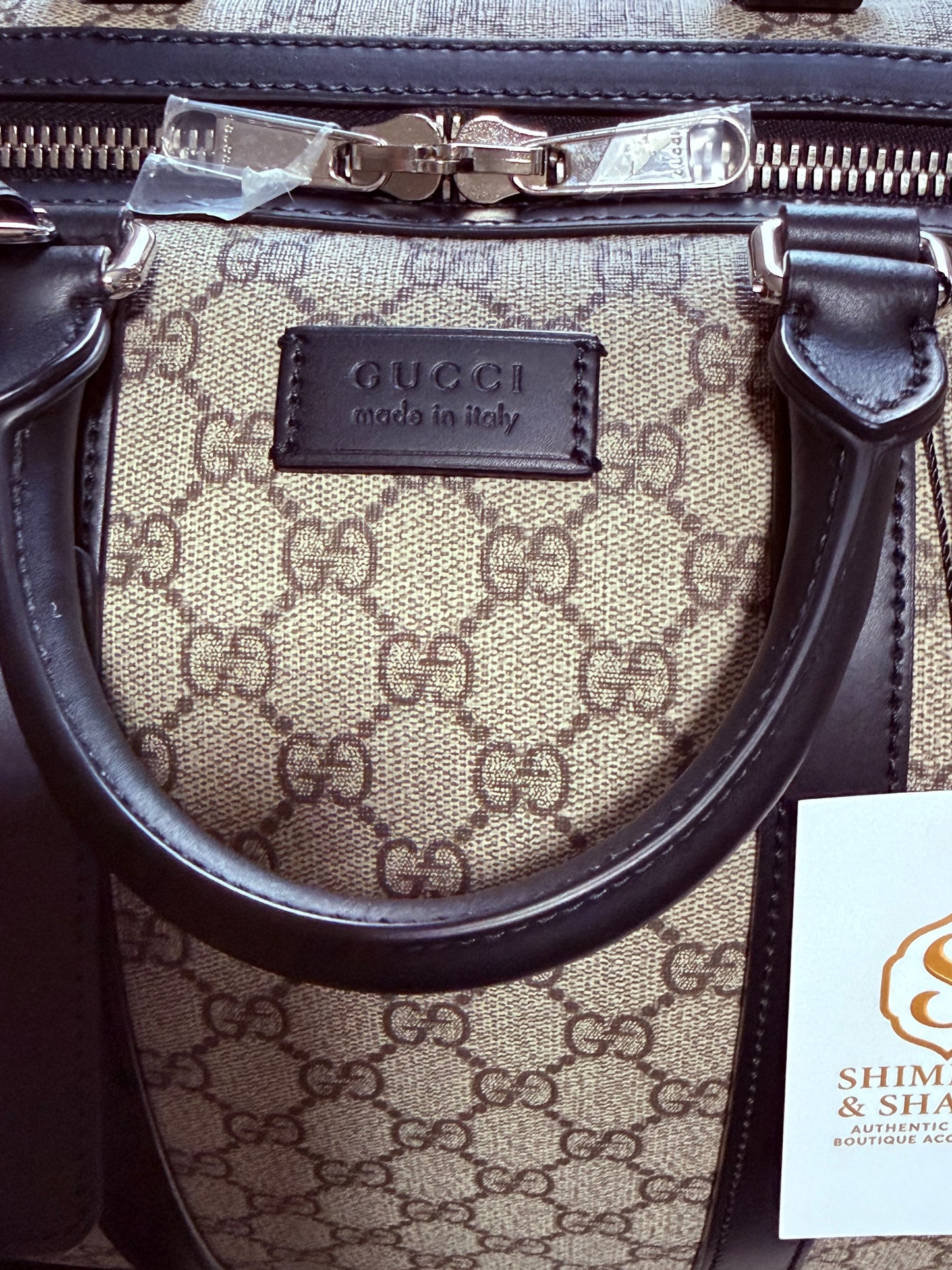 Gucci GG Supreme X-Large Travel Duffel Bag — Beige/Ebony — Brand New Full Set