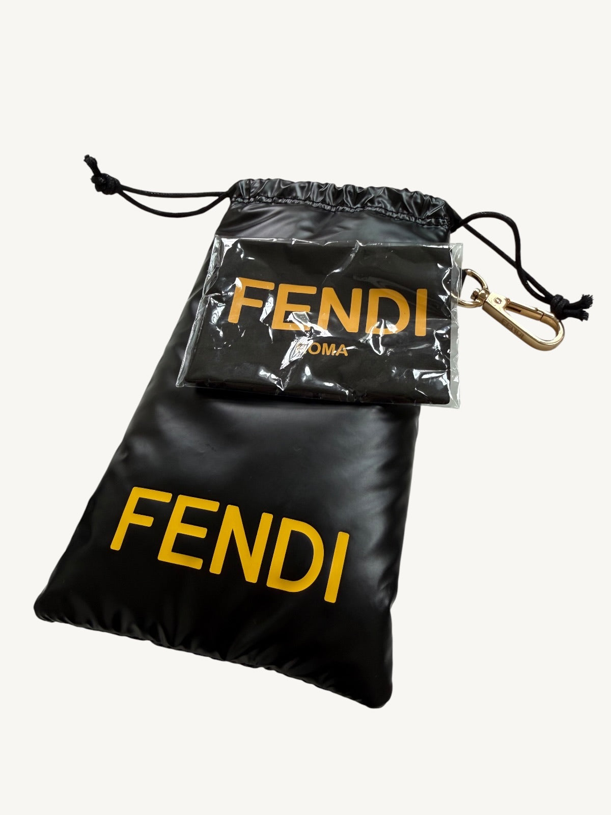 Fendi FE40117I Rectangle Sunglasses — Black Acetate / Smoke Lenses — New