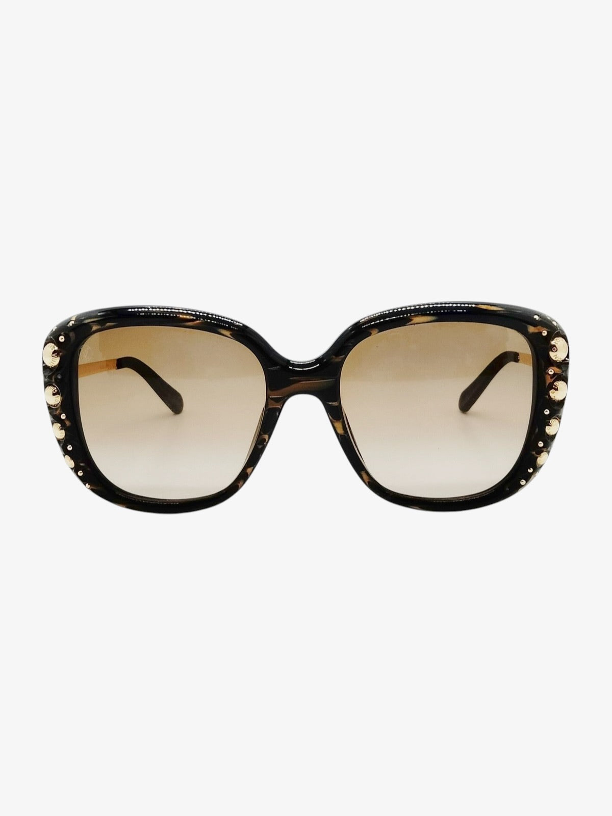 Louis Vuitton Z1127E Waimea Sunglasses — Black & Gold — Brown Gradient — Very Good Pre-Owned