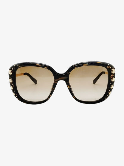 Louis Vuitton Z1127E Waimea Sunglasses — Black & Gold — Brown Gradient — Very Good Pre-Owned