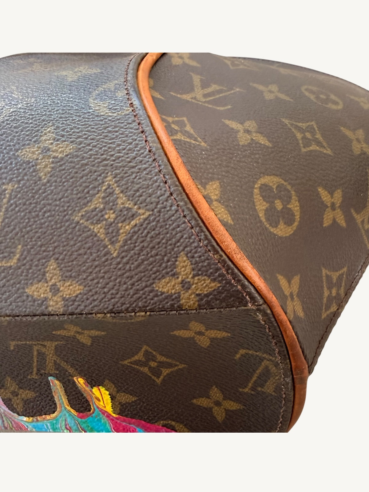 Louis Vuitton Ellipse MM Monogram Custom Hand-Painted Art Bag – Vintage 1998