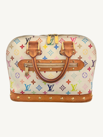 Louis Vuitton Alma MM — Multicolor White Monogram | Murakami Collaboration