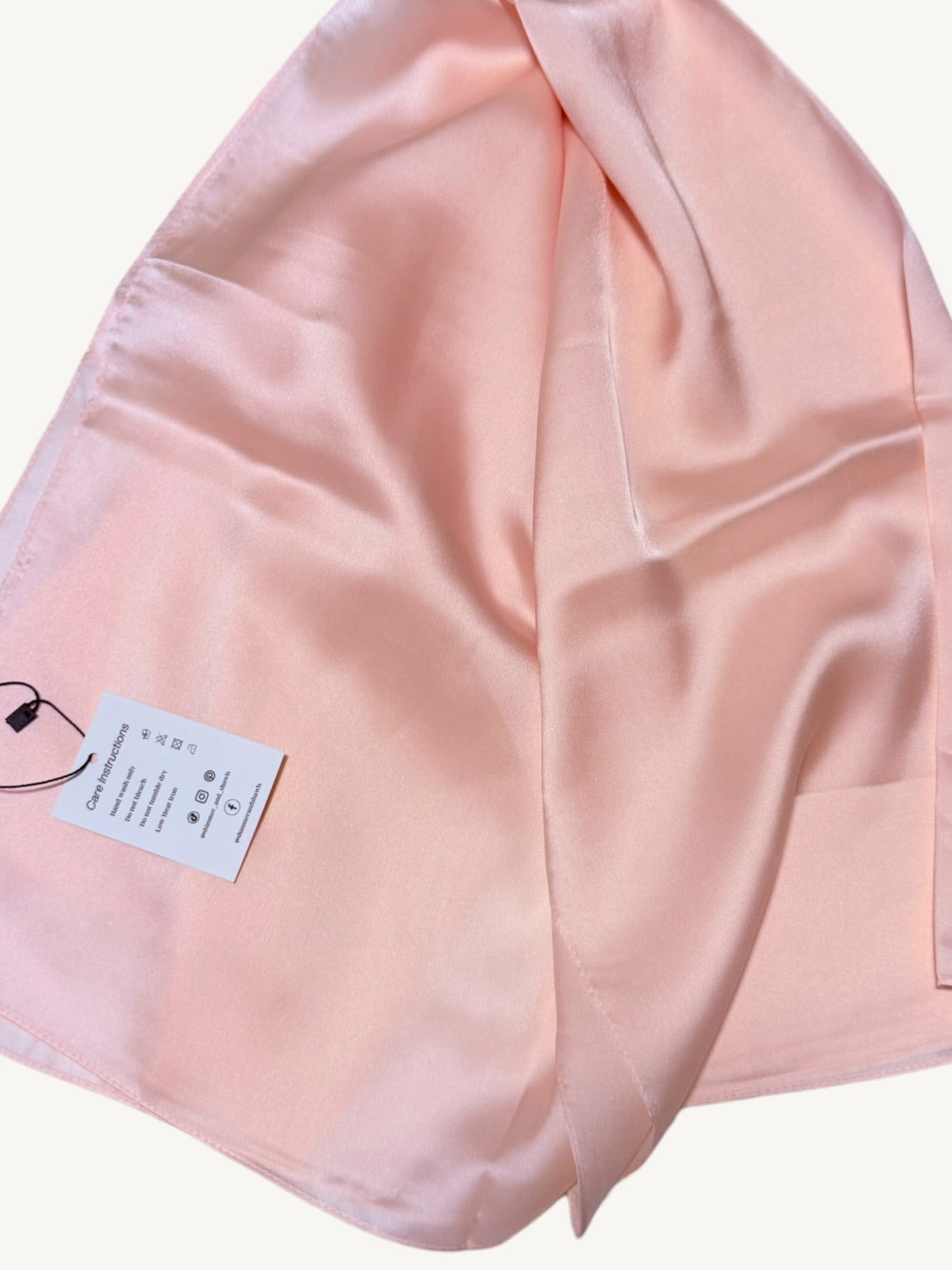 The Jaipur – Blush Pink Silky Satin Scarf Shawl Wrap
