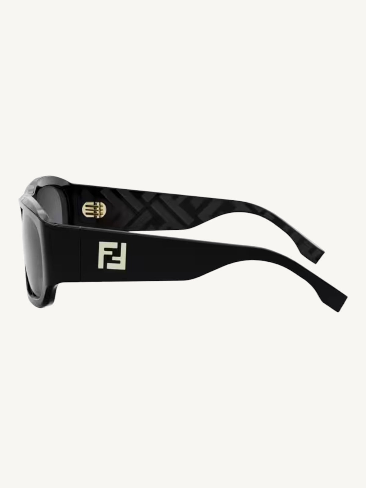 Fendi FE40117I Rectangle Sunglasses — Black Acetate / Smoke Lenses — New