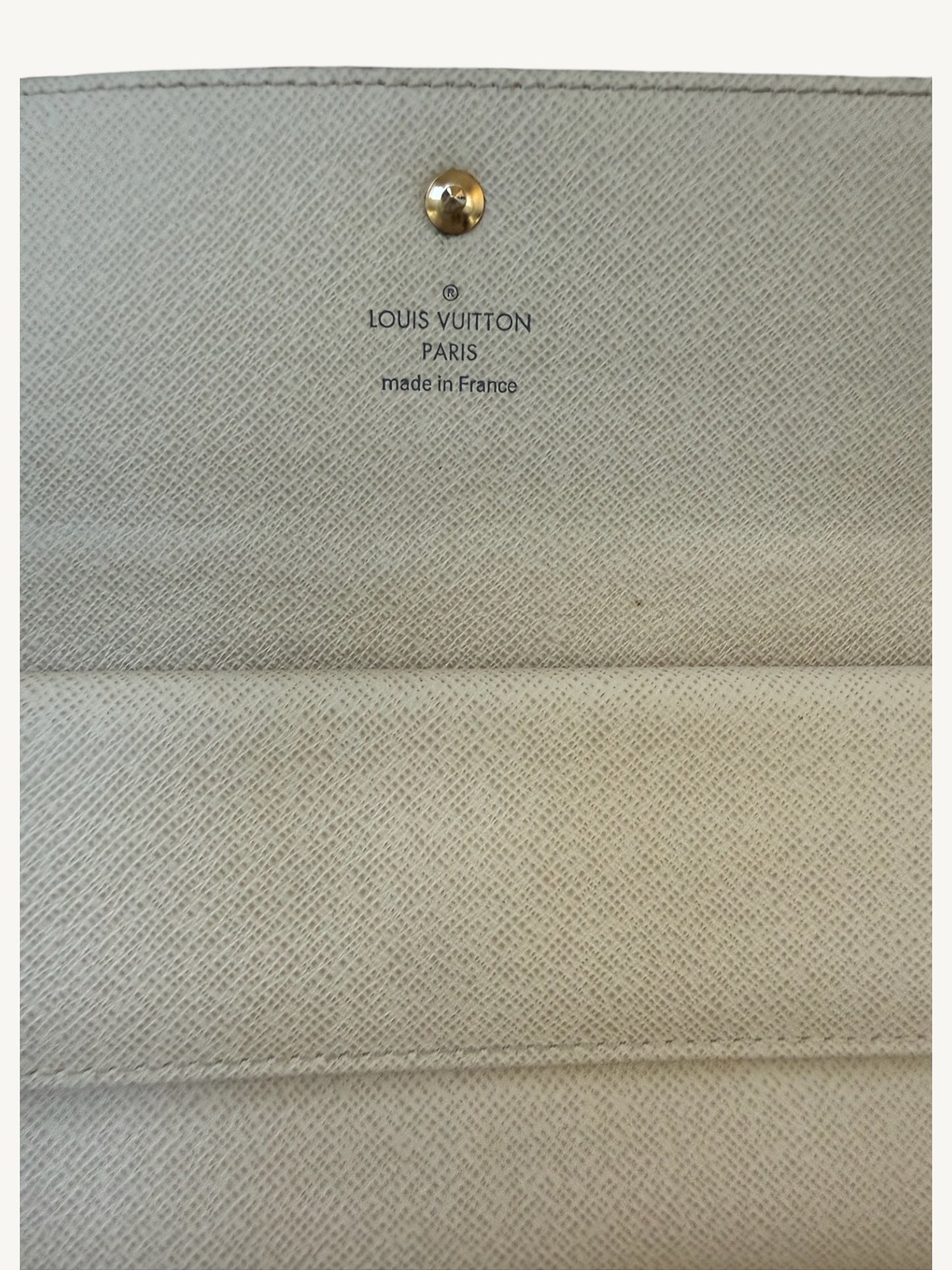 Louis Vuitton Damier Azur Portefeuille International Long Wallet — Cream — Excellent Pre-Owned