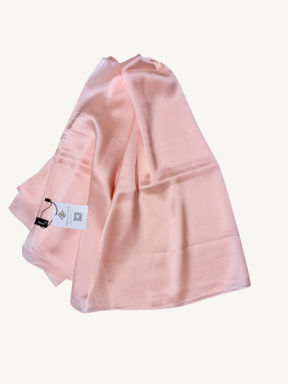 The Jaipur – Blush Pink Silky Satin Scarf Shawl Wrap