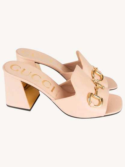 Gucci Horsebit 1953 Block Heel Mule — Blush Pink — Size 36 — New in Box