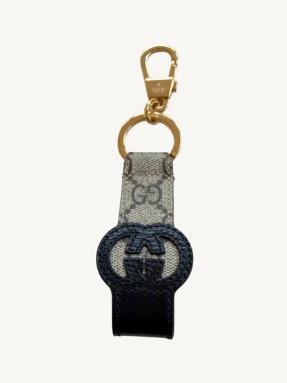 Gucci Interlocking G Key Ring Bag Charm — additional detail view on white background | Shimmer & Shawls
