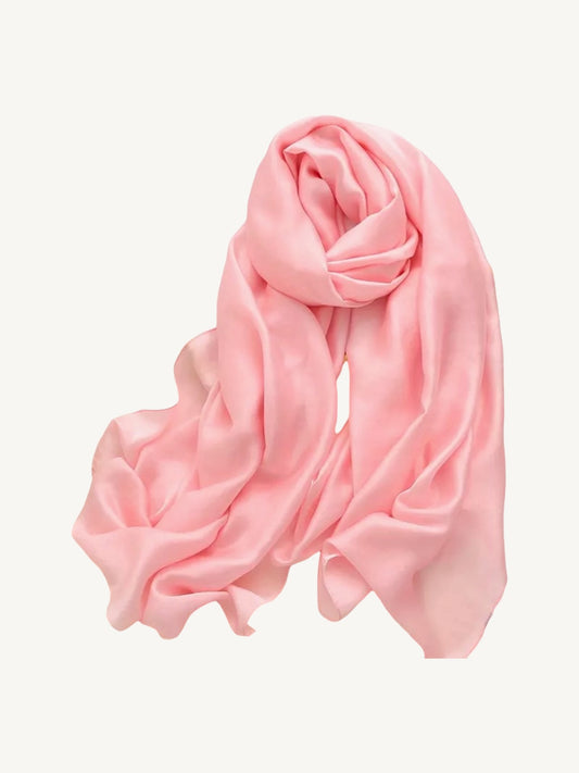The Jaipur – Blush Pink Silky Satin Scarf Shawl Wrap