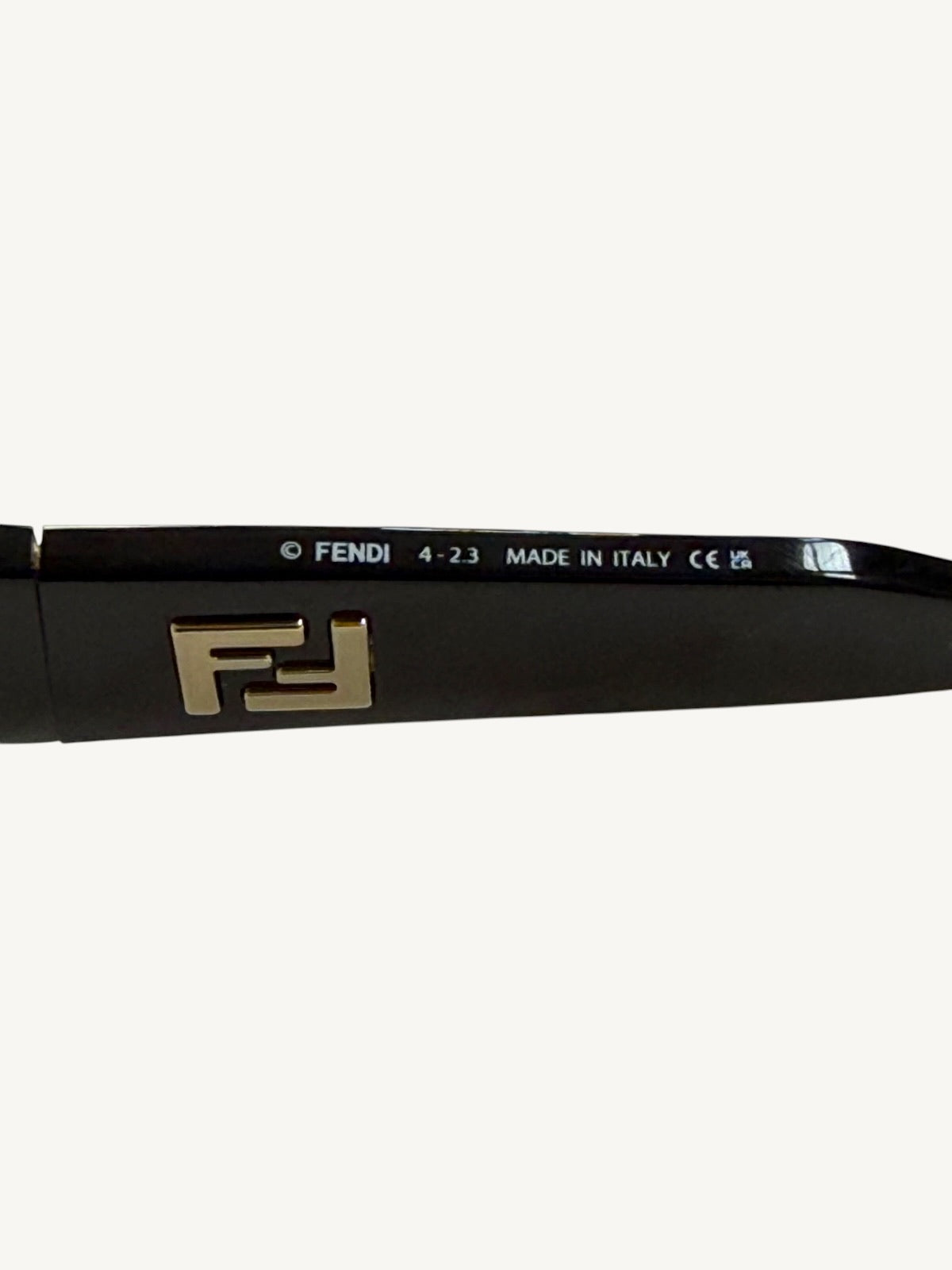 Fendi FE40117I Rectangle Sunglasses — Black Acetate / Smoke Lenses — New