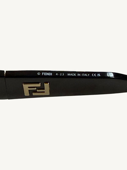 Fendi FE40117I Rectangle Sunglasses — Black Acetate / Smoke Lenses — New