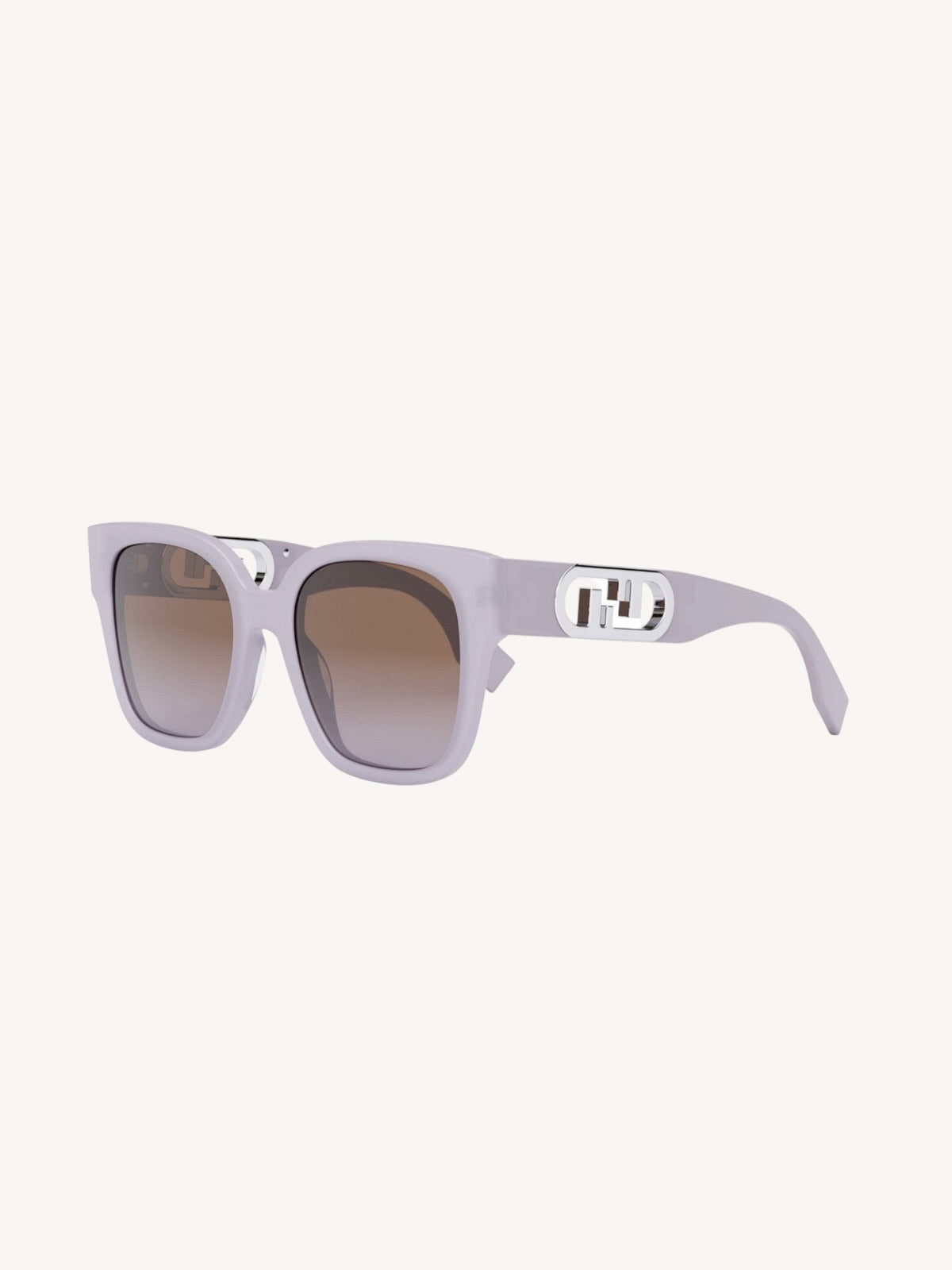 Fendi FE400631 Lavender Square Sunglasses — Gradient Brown Lenses — New