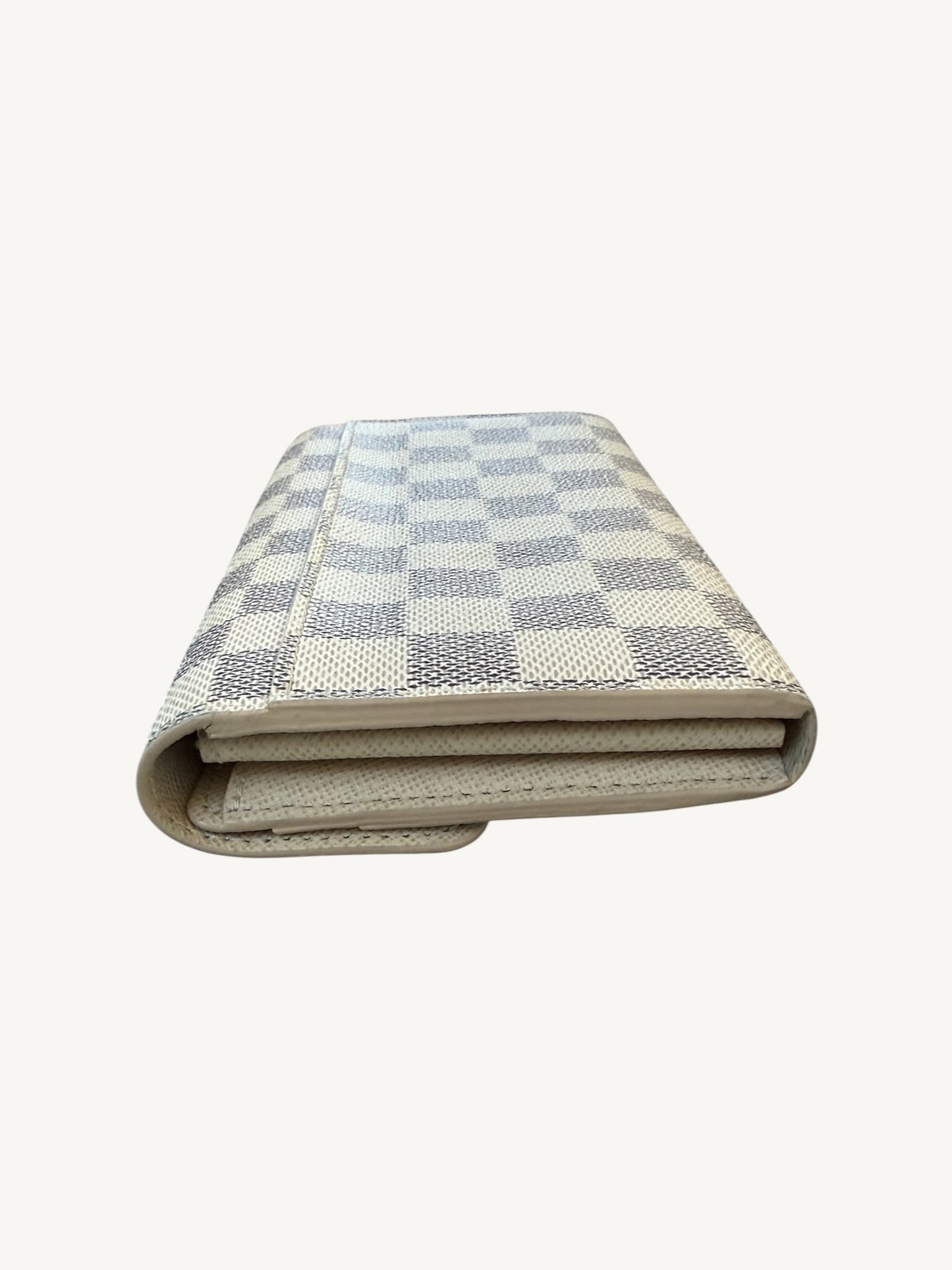 Louis Vuitton Damier Azur Sarah Long Wallet — Cream — Excellent Pre-Owned