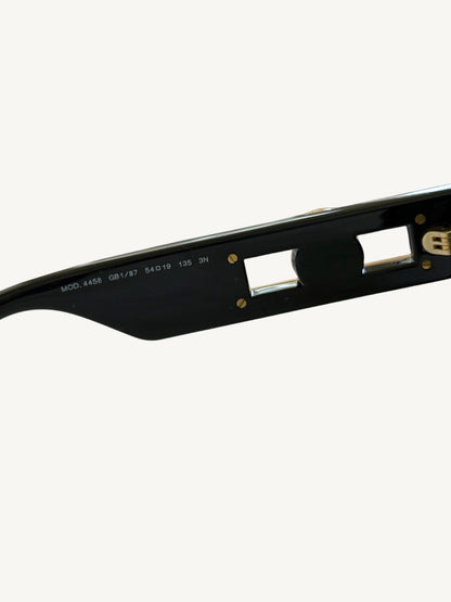 Versace VE4458 Black Butterfly Sunglasses — Gold Medusa — New Full Set