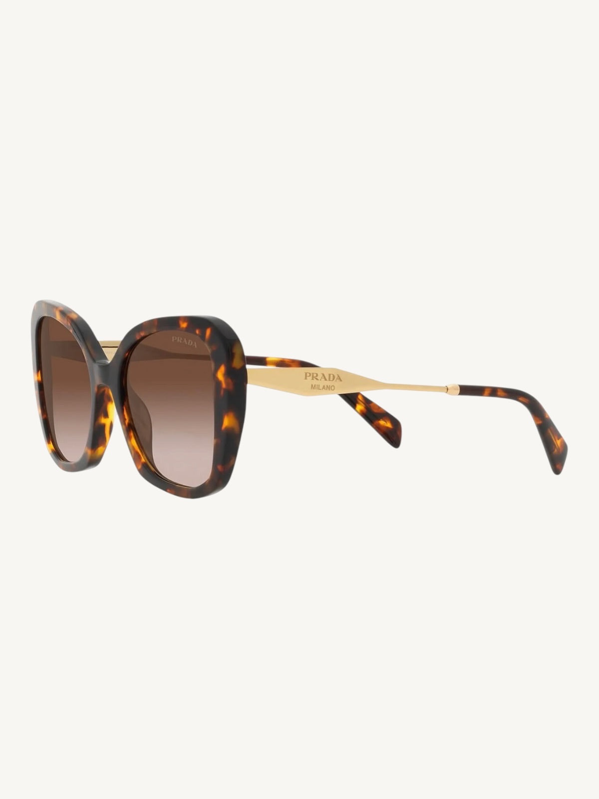 Prada SPR 03Y Tortoise Butterfly Sunglasses — Gold Temple — New Full Set