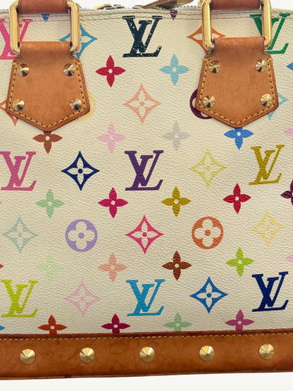 Louis Vuitton Alma MM — Multicolor White Monogram | Murakami Collaboration