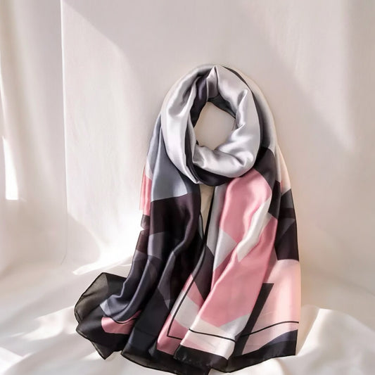 Urban Romance Silk-Emulation Satin Large Scarf