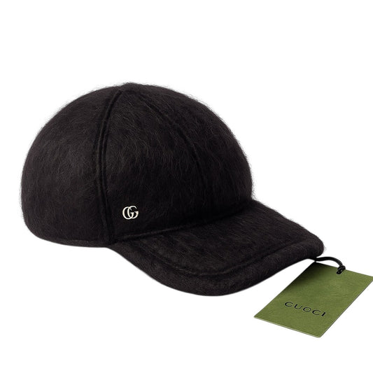 Gucci Mohair Baseball Cap – Black (Size XS)