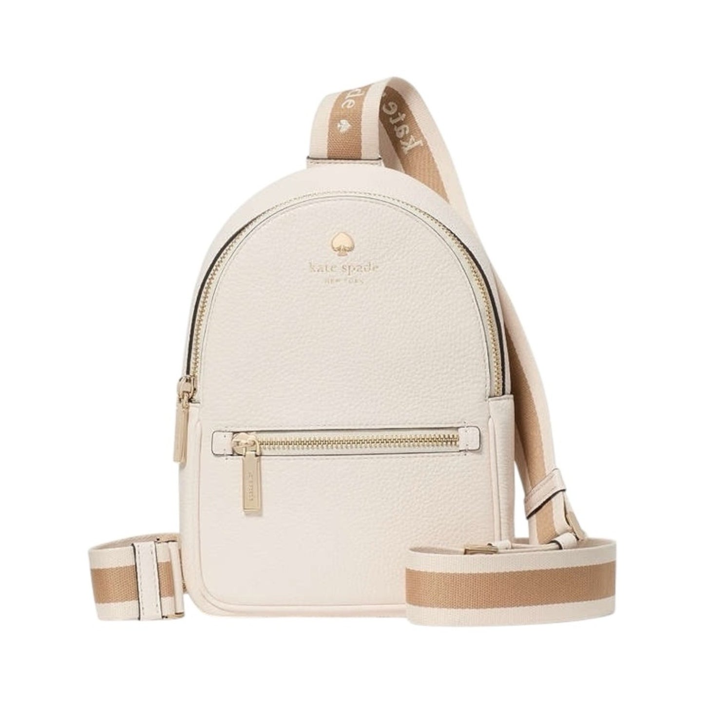 Kate Spade Ivory Cream Pebbled Leather Backpack Bump Bag NWT