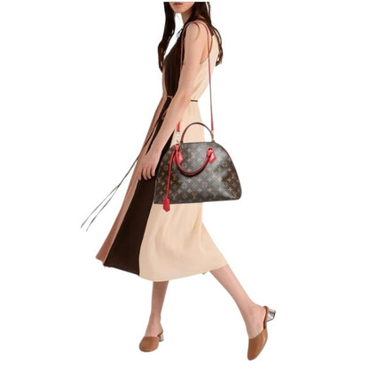 Like New Rare Louis Vuitton Alma B’N’B Monogram Cerise Red | LV Dome Satchel