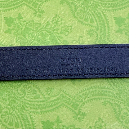 NWT & Box Gucci Black Leather Belt with Python-Wrapped Interlocking G Buckle