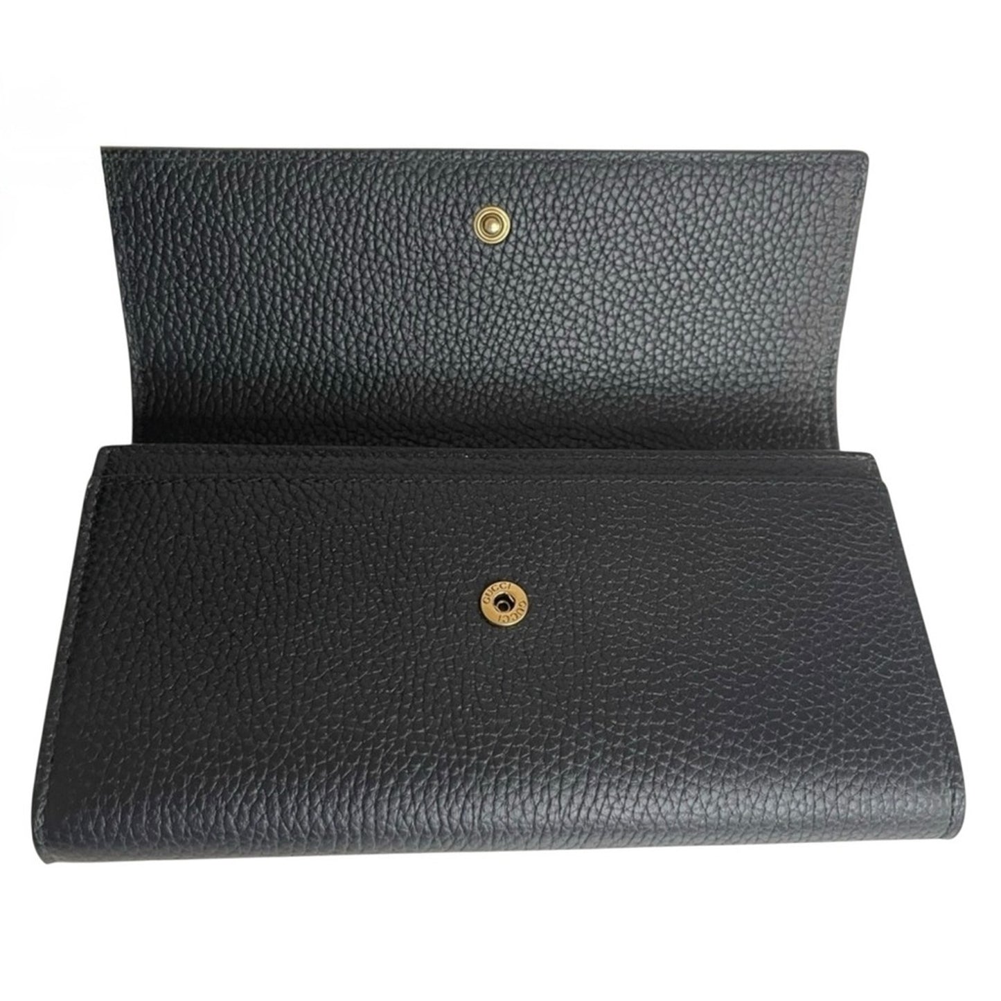 Like New Rare Gucci Python & Black Pebbled Leather Continental Wallet