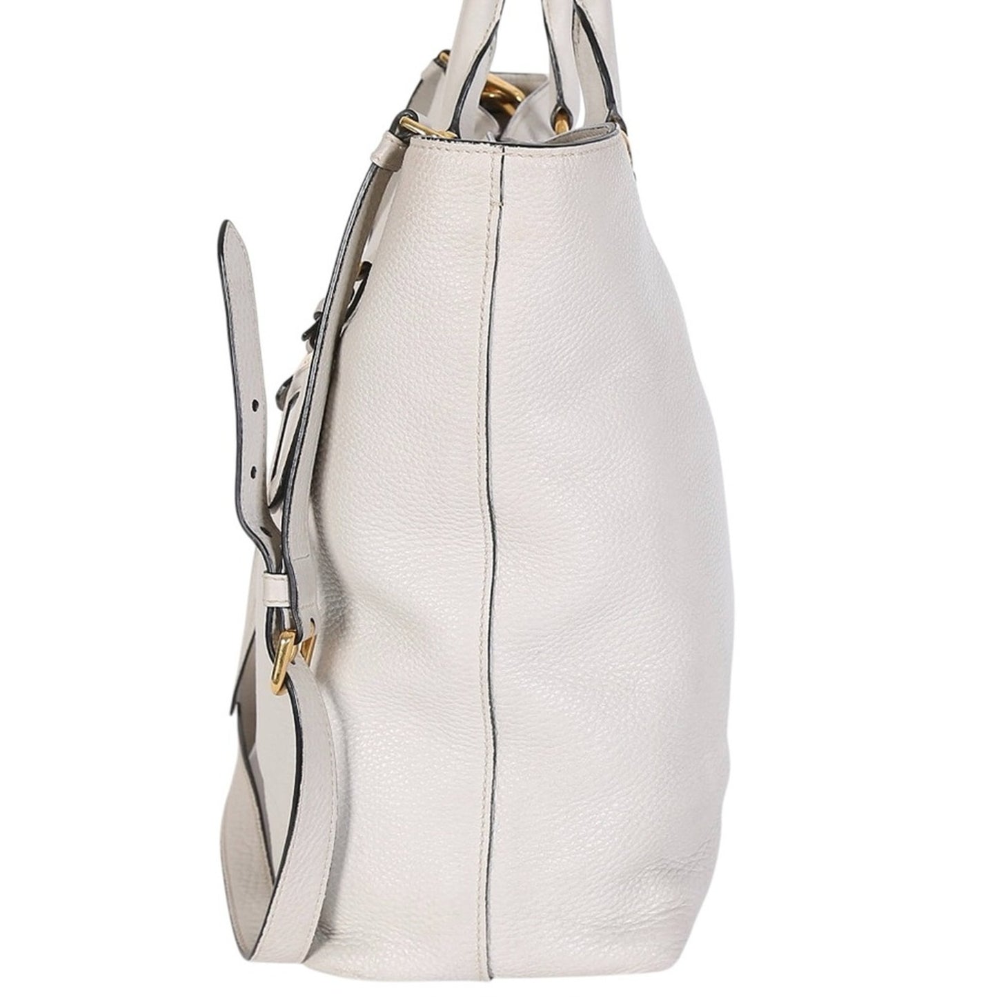 Prada Vitello Daino Front Pocket Shopping Bag in Ivory – Rare & Discontinued