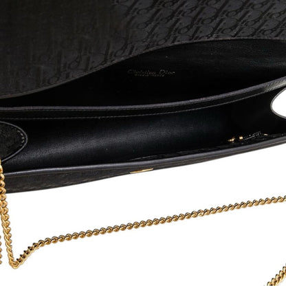 Christian Dior Vintage Black Trotter Canvas Chain Crossbody/Shoulder Bag/ Clutch