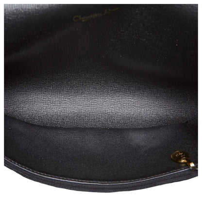 Christian Dior Vintage Black Trotter Canvas Chain Crossbody/Shoulder Bag/ Clutch